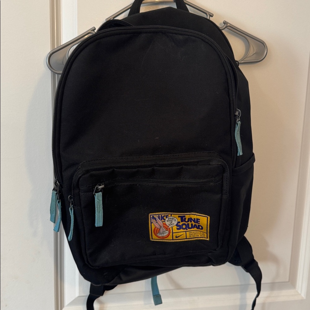 Nike Tune Squad Black Backpack with Teal Accents